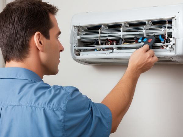 Emergency heating repair service truck with tools and equipment