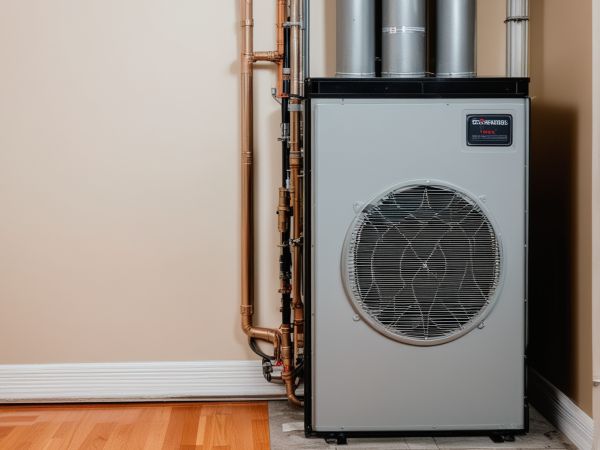 Professional HVAC technician working on heating system